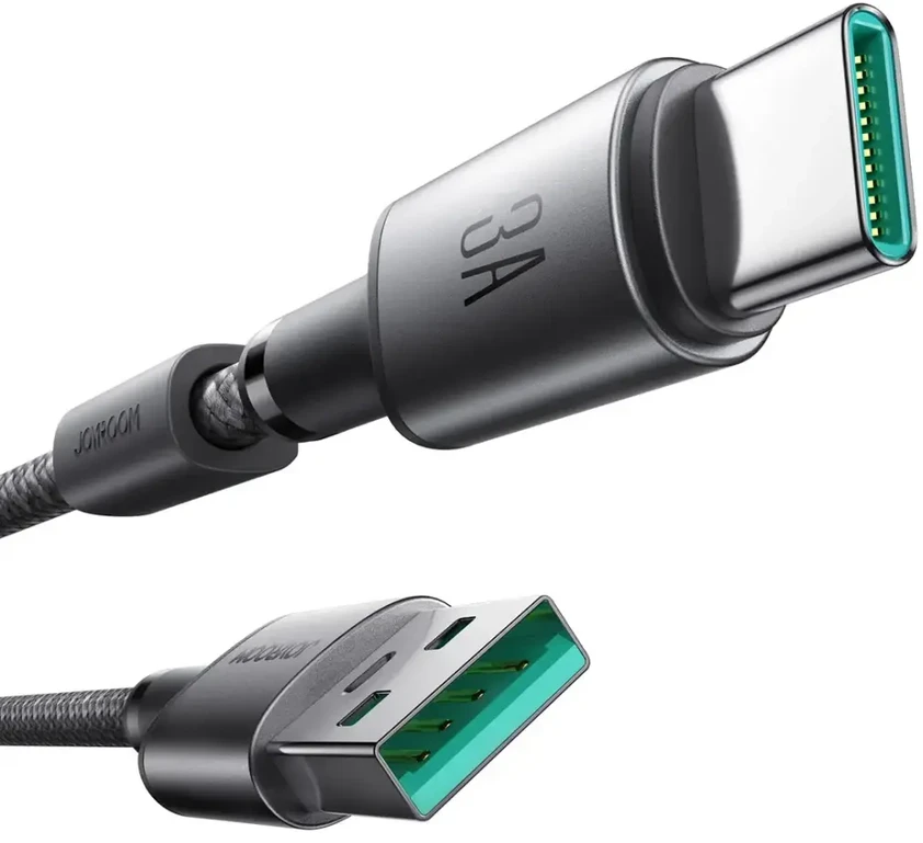 Joyroom S-A50 Unlimited serijos duomenų perdavimo ir įkrovimo kabelis | USB-A į USB-C | 15 W | 1,2 m | pilkas