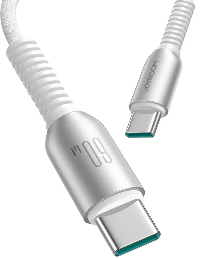 Joyroom S-A51 Cutting-Edge serijos duomenų perdavimo ir įkrovimo kabelis | USB-C į USB-C | 60W | 1,2 m | pilkas