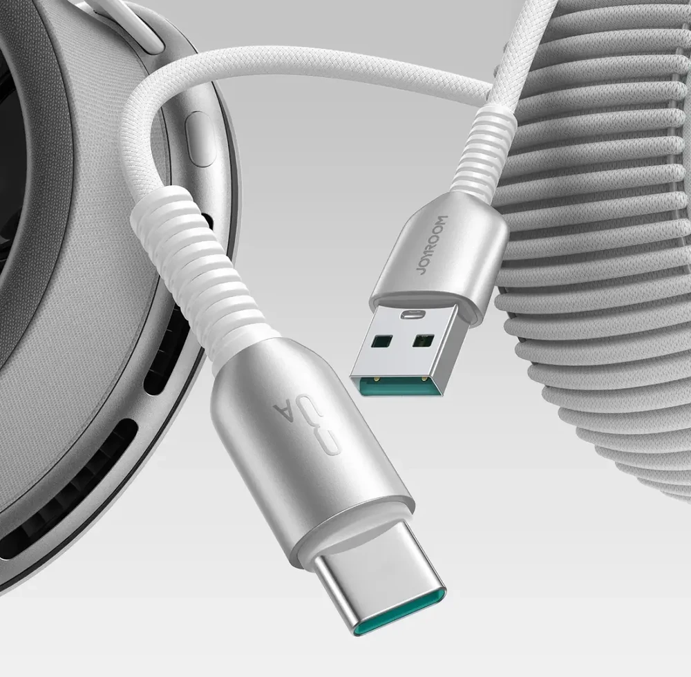 Joyroom S-A51 Cutting-Edge serijos duomenų perdavimo ir įkrovimo kabelis | USB-A į USB-C | 15 W | 1,2 m | pilkas