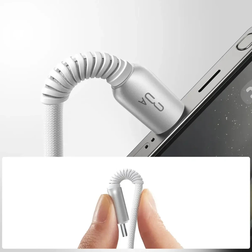 Joyroom S-A51 Cutting-Edge serijos duomenų perdavimo ir įkrovimo kabelis | USB-A į USB-C | 15 W | 1,2 m | pilkas