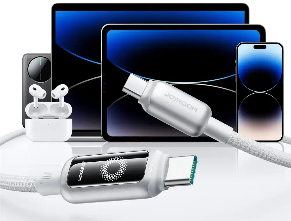 Joyroom S-A55 StarFlight 100W USB-C – USB-C laidas 1,2 m – Baltas