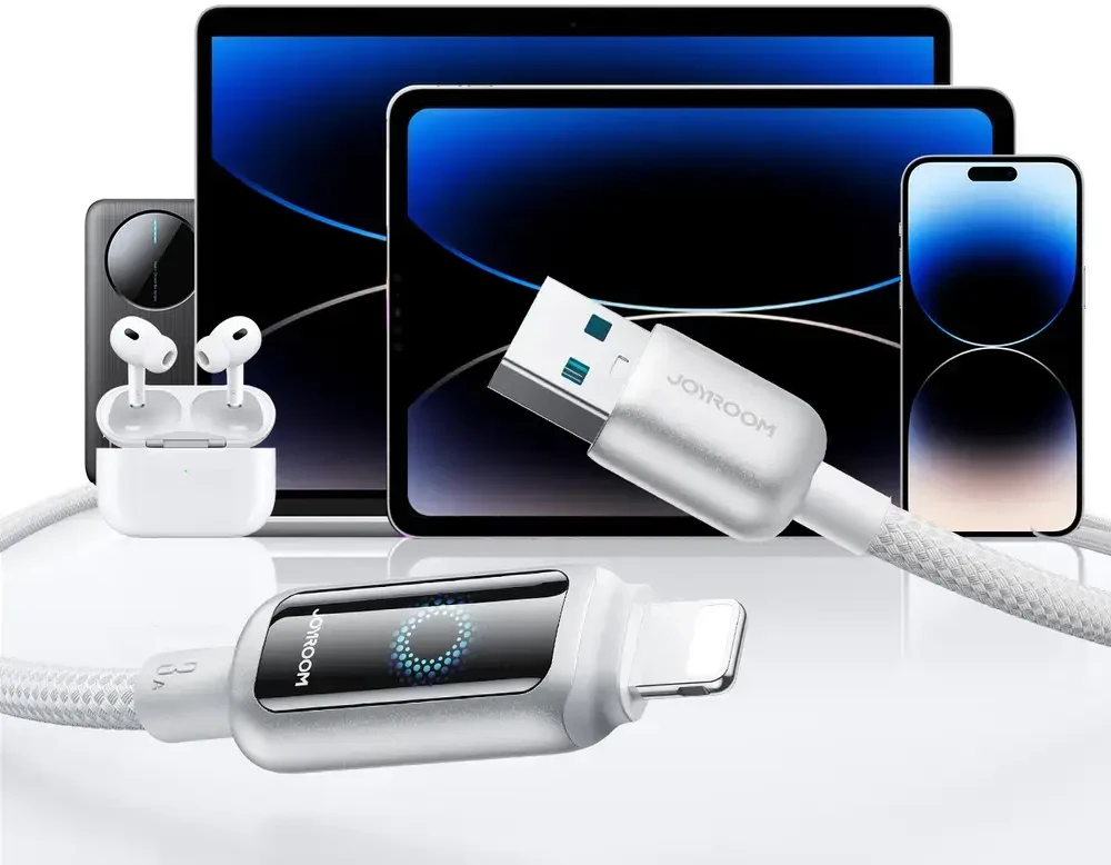 Kabelis Joyroom S-A55 StarFlight 3A USB-A – Lightning 1,2m – baltos spalvos