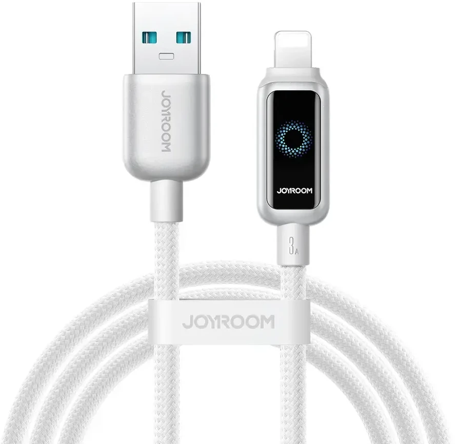 Kabelis Joyroom S-A55 StarFlight 3A USB-A – Lightning 1,2m – baltos spalvos
