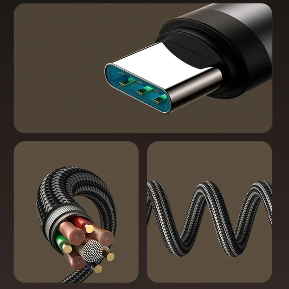 Joyroom S-A56 EnjoyX serijos duomenų perdavimo ir įkrovimo kabelis | USB-C į USB-C | 60 W | 1,2 m | juodas