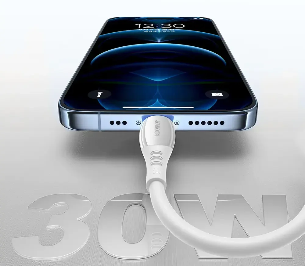 „Joyroom S-A59 Vibrant Series“ 30 W USB-C – „Lightning“ laidas, 1,2 m, baltas