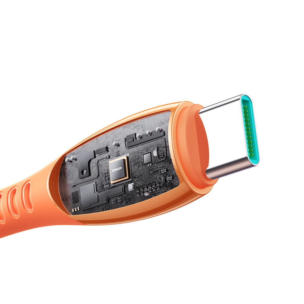 Joyroom S-A59 Vibrant Series 60W USB-C - USB-C Cable 1.2m - Oranžinis