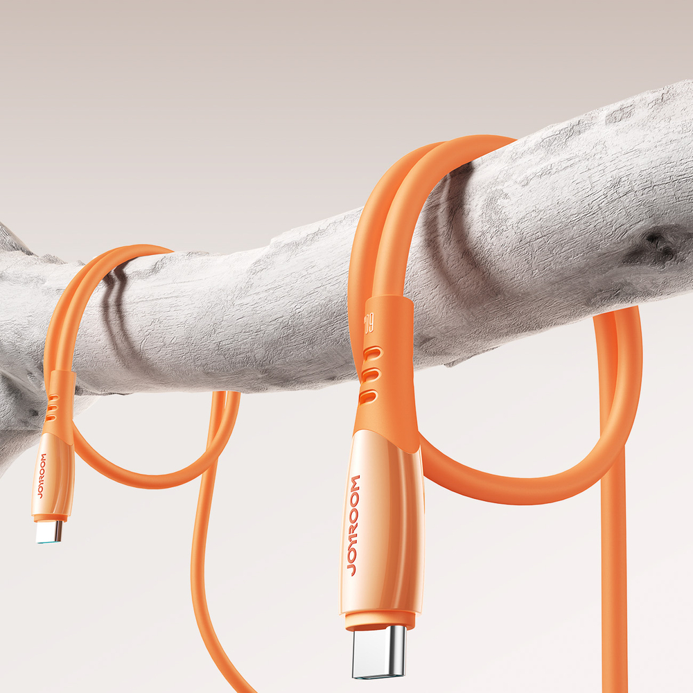 Joyroom S-A59 Vibrant Series 60W USB-C - USB-C Cable 1.2m - Oranžinis