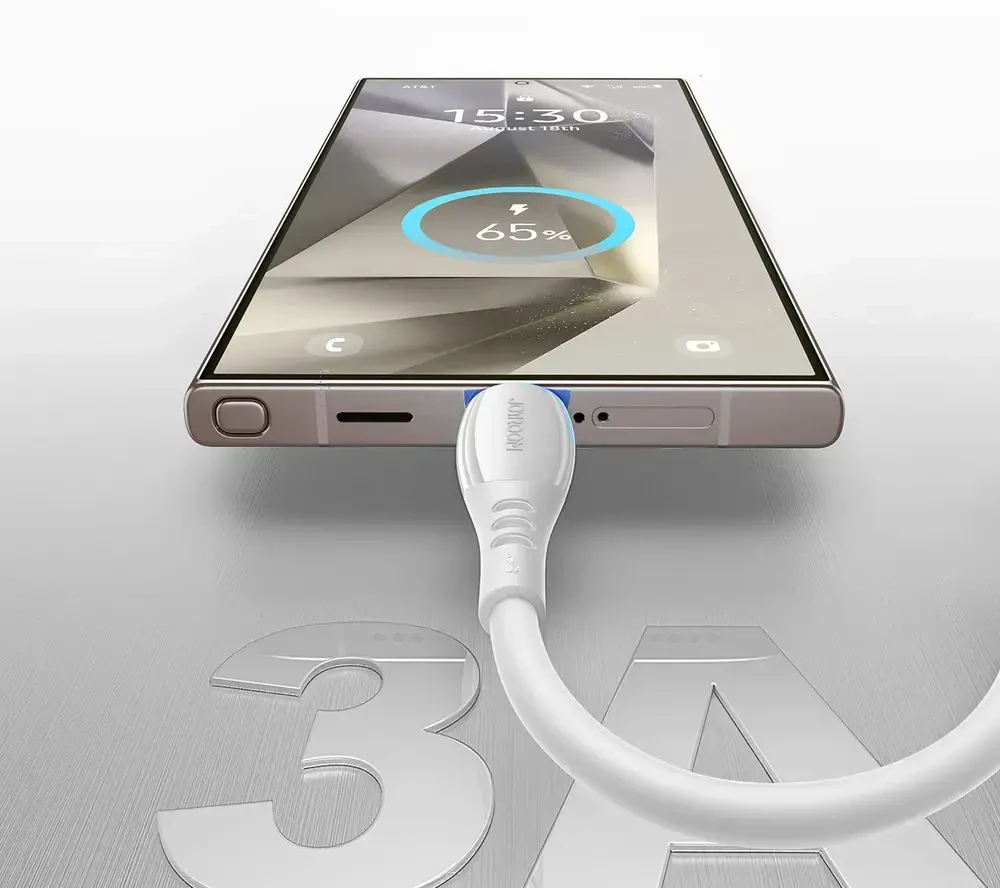 Joyroom S-A59 Vibrant Series 3A USB-A - USB-C cable 1.2m - baltas