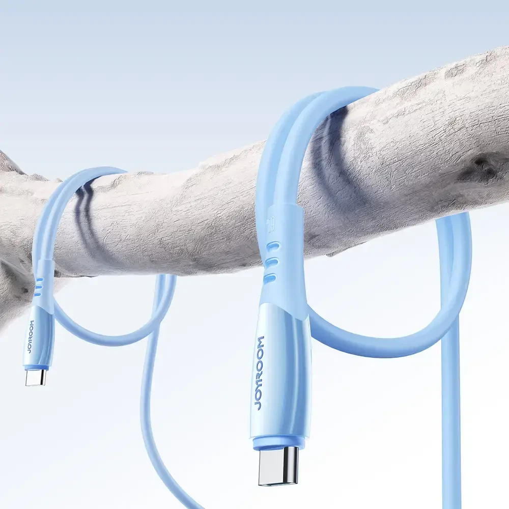 Joyroom S-A59 Vibrant Series 60W USB-C - USB-C cable 1.2m - mėlynas