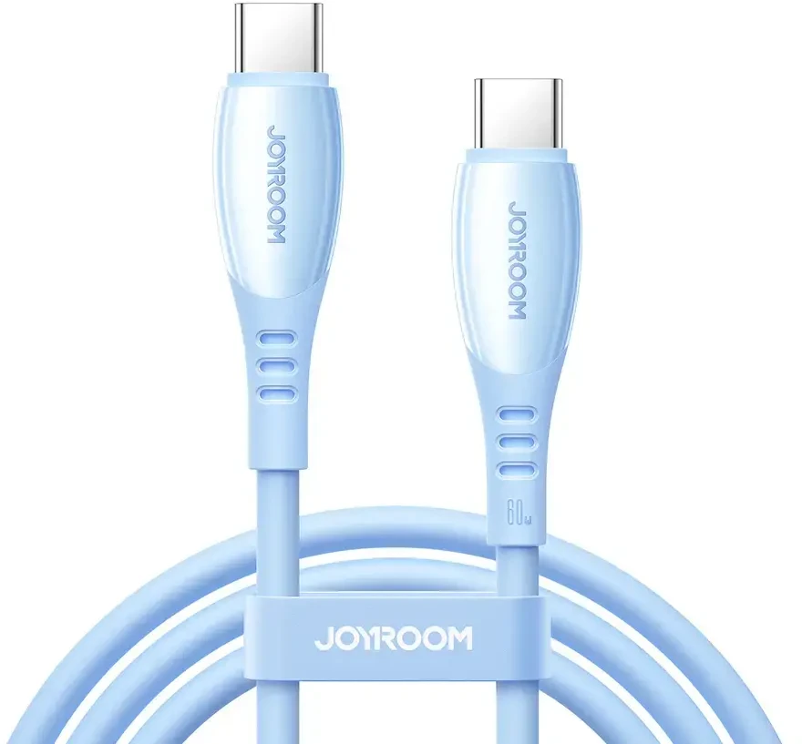 Joyroom S-A59 Vibrant Series 60W USB-C - USB-C cable 1.2m - mėlynas
