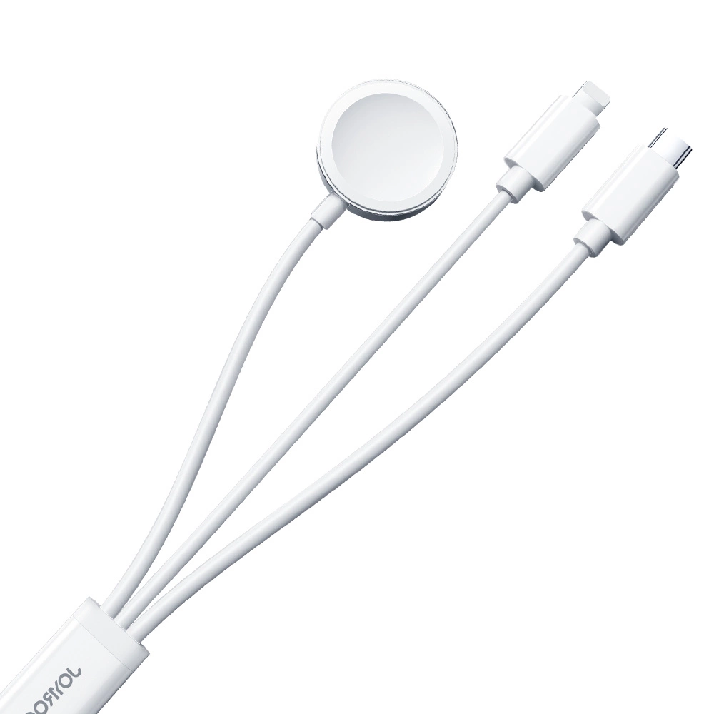 Apple Watch magnetinis įkroviklis Joyroom S-IW008 Lightning + USB-C 5 V 1.2 m (baltas)