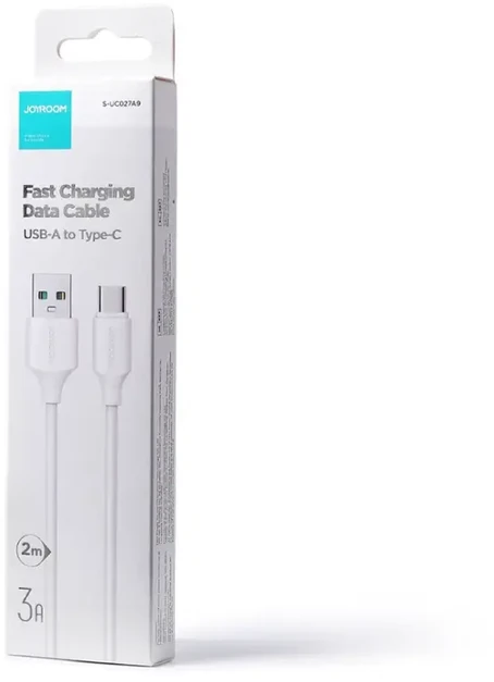 Joyroom S-UC027A9 duomenų perdavimo ir įkrovimo kabelis | USB-A į USB-C | 15 W | 2 m | baltas