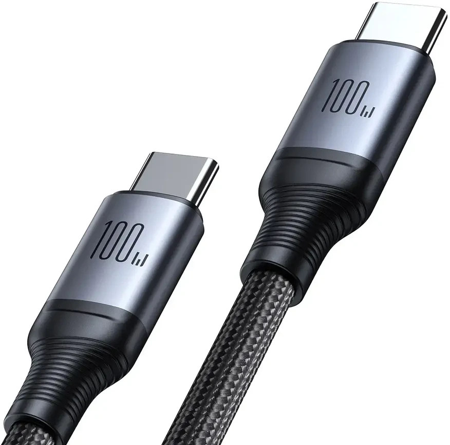Joyroom Speedy Series SA21-1T2 duomenų perdavimo ir įkrovimo kabelis | USB-C į USB-C | 100 W | 1,5 m | juodas