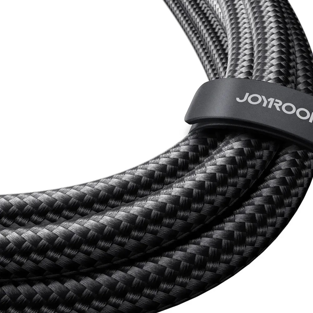 Joyroom Speedy Series SA21-1T2 duomenų perdavimo ir įkrovimo kabelis | USB-C į USB-C | 100 W | 1,5 m | juodas