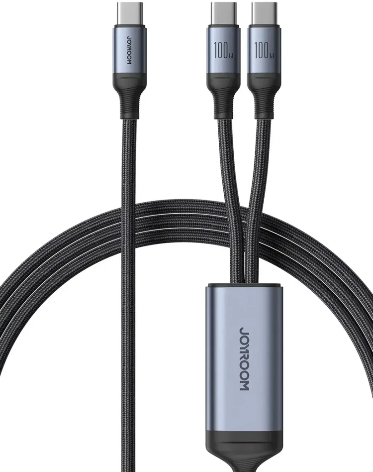 Joyroom Speedy Series SA21-1T2 duomenų perdavimo ir įkrovimo kabelis | USB-C į USB-C | 100 W | 1,5 m | juodas