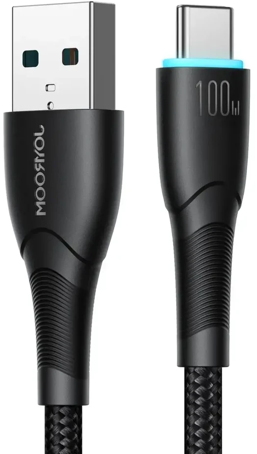 Joyroom Starry serijos SA32-AC6 duomenų perdavimo ir įkrovimo kabelis | USB-A į USB-C | 100W | 1m | juodas