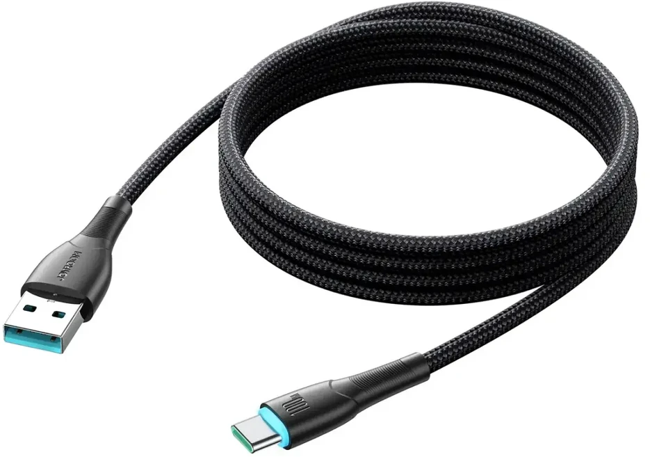 Joyroom Starry serijos SA32-AC6 duomenų perdavimo ir įkrovimo kabelis | USB-A į USB-C | 100W | 1m | juodas