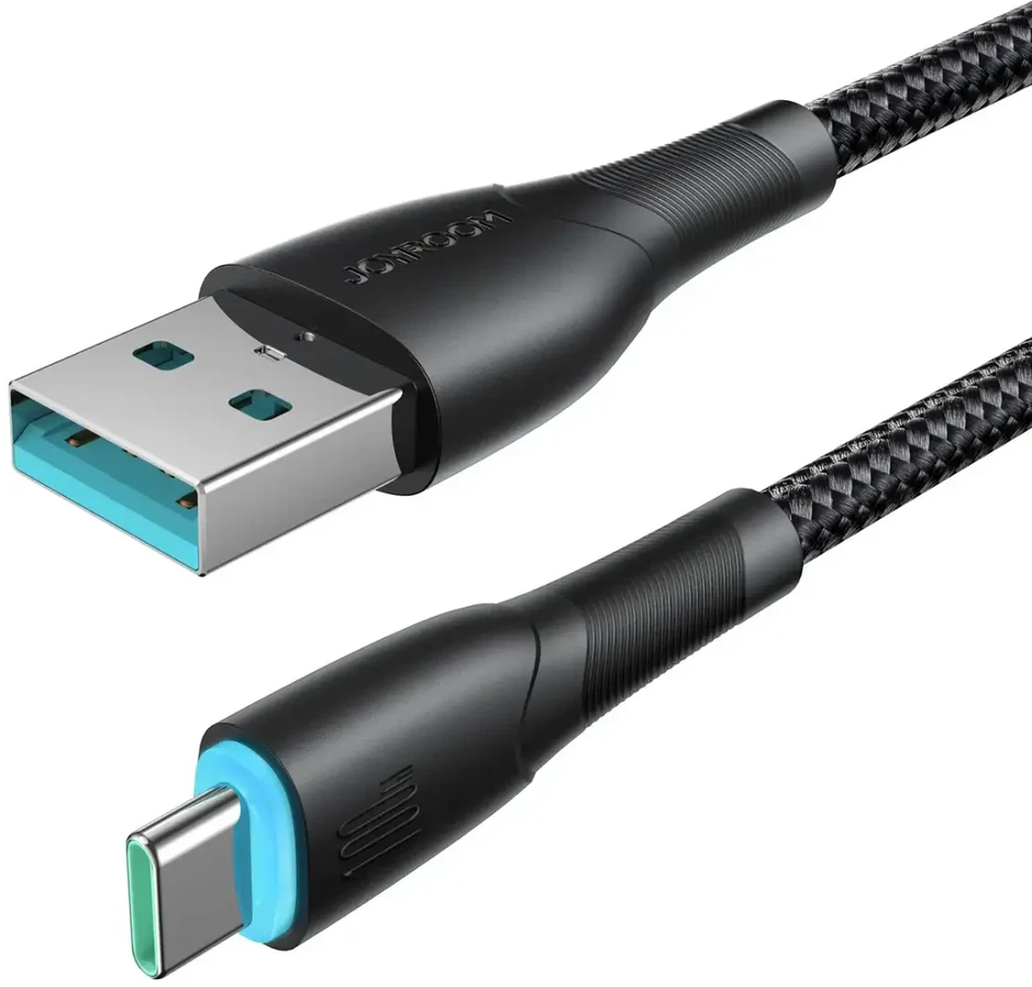 Joyroom Starry serijos SA32-AC6 duomenų perdavimo ir įkrovimo kabelis | USB-A į USB-C | 100W | 1m | juodas