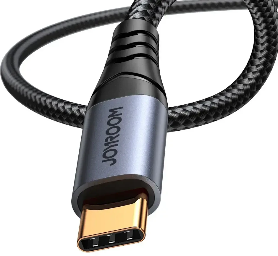 Joyroom stereo garso laidas AUX 3,5 mm mini lizdas - USB-C telefonui 1,2 m juodas (SY-A07)