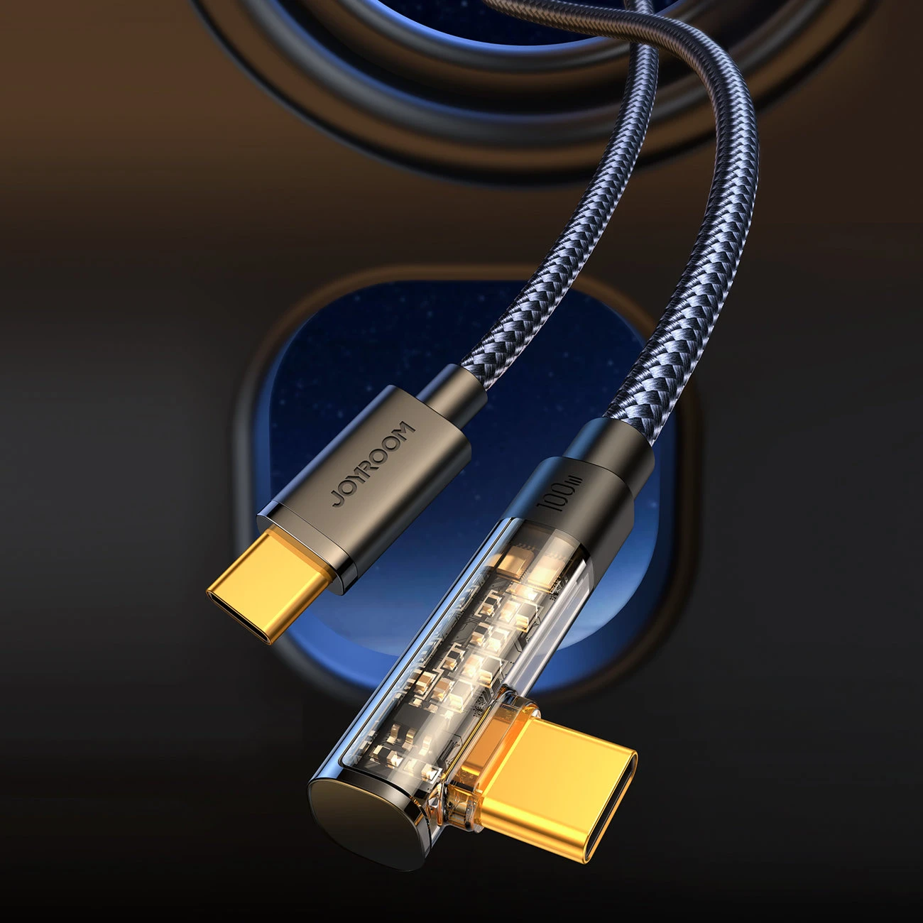 Kabelis su USB-C kampu 100 W 1.2 m Joyroom S-CC100A6 (puikus)