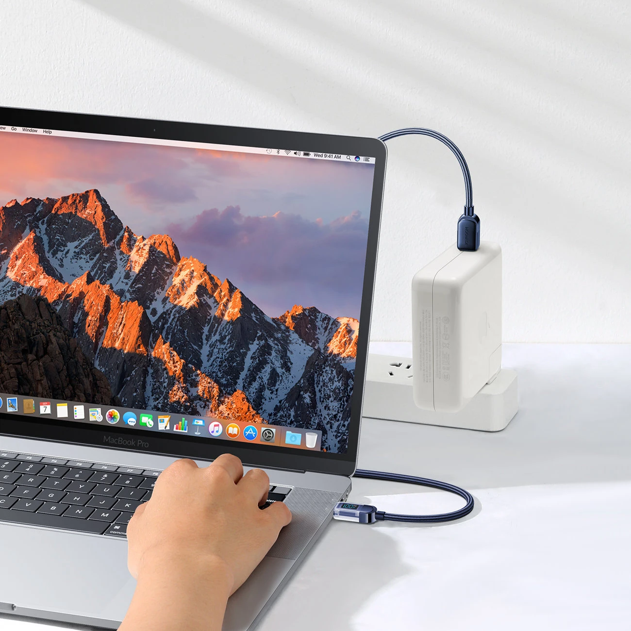 Kabelis do USB-C 100W 1,2m Joyroom S-CC100A4 (mėlyna)