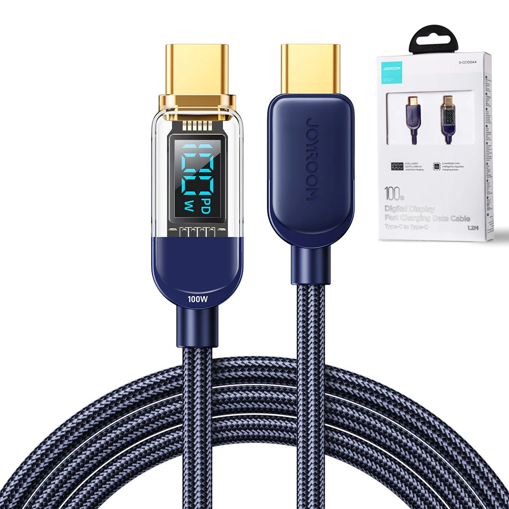 Kabelis do USB-C 100W 1,2m Joyroom S-CC100A4 (mėlyna)