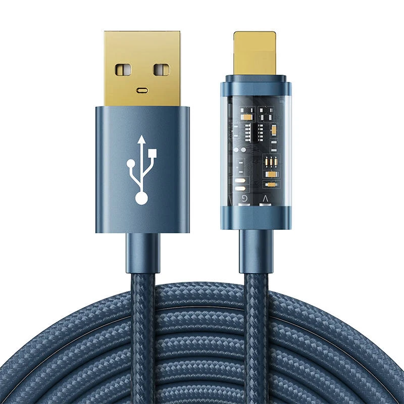 Kabelis prie USB-A / Lightning / 2.4A / 1.2m Joyroom S-UL012A12 (mėlynas)