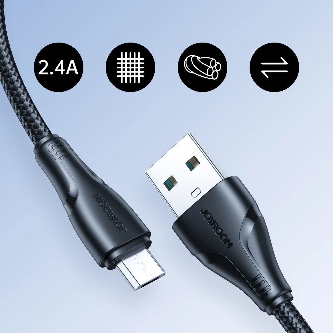 Kabelis prie Micro USB-A / Surpass / 1.2 m Joyroom S-UM018A11 (juodas)