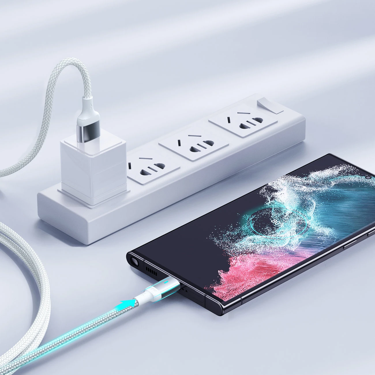 USB kabelis Joyroom S-UC027A10 USB į Type-C 3A 1,2m baltas