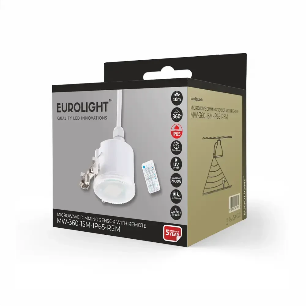 Judesio daviklis, mikrobangų, 20m 1200W 380° su nuotoliniu valdymu Eurolight