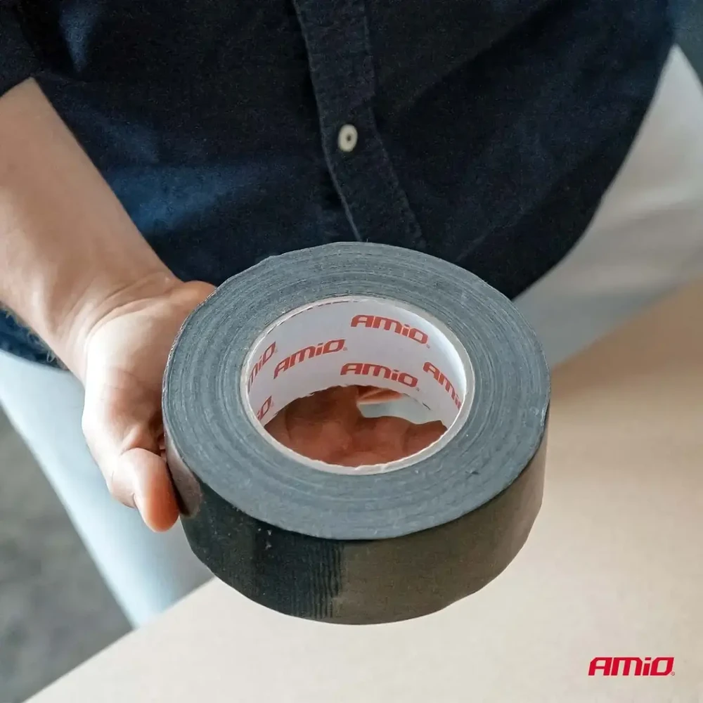 Juoda techninė juosta 48 mm x 15 m x 0,19 mm amio-04849