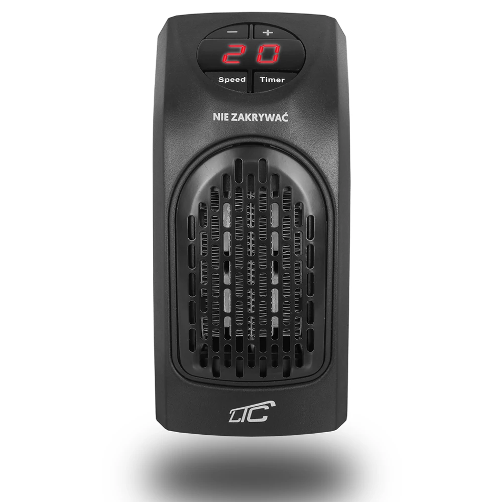 Juodas šildytuvas LTC 400W/230V su keraminiu kaitinimo elementu
