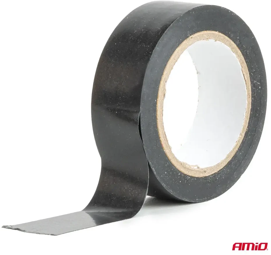 PVC izoliacinių juostų rinkinys, 10 vnt. juodų, 19 mm x 10 m x 0,13 mm, amio-04845
