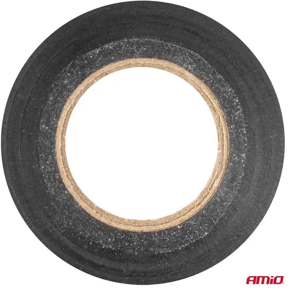 PVC izoliacinių juostų rinkinys, 10 vnt. juodų, 19 mm x 10 m x 0,13 mm, amio-04845