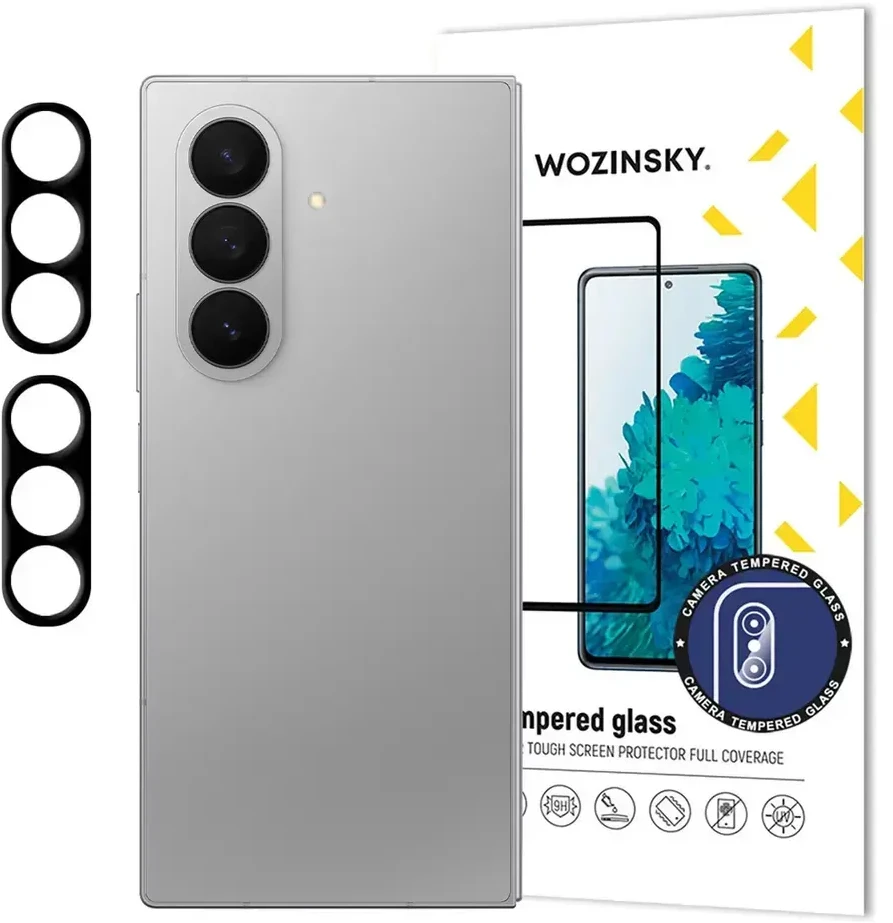 Juodas Wozinsky Full Camera Glass skirtas Samsung Galaxy Z Fold 7, Set of 2