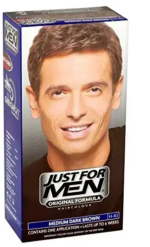 „Just For Men“ Šampūnas plaukų dažai H40 vidutinė tamsi ruda spalva, 66 ml