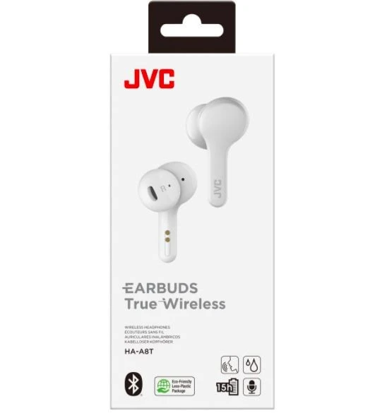 JVC, HA-A8T-WU, baltos sp. dinaminės ausinės