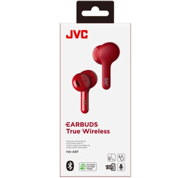 JVC, HA-A8T-RU, raudonos sp. dinaminės ausinės