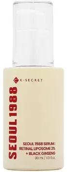 K-Secret Seoul 1988 Serum Retinal Liposome 2% + Juodas Ginseng veido serumas, 30 ml