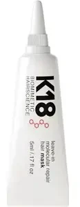 Nenuplaunama atkuriamoji plaukų kaukė K18 Leave-in Molecular Repair Hair Mask, 50 ml