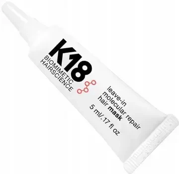 Nenuplaunama atkuriamoji plaukų kaukė K18 Leave-in Molecular Repair Hair Mask, 5x5 ml