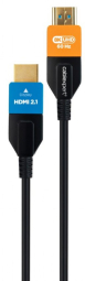 Kabeliai itin didelės spartos HDMI aktyvus optinis (AOC) per Ethernet 30m juodas Gembird