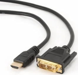 GEMBIRD CC-HDMI-DVI-0.5M Gembird HDMI-DVI kištukas-kištukas kabelis su auksinėmis jungtimis, 0.5m