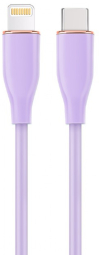 Kabelis Gembird Premium silicon 8-pin kištukas - USB Type-C kištukas 1.5m violetinis