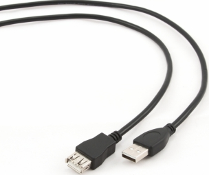 GEMBIRD CCP-USB2-AMAF-15C Gembird USB 2.0 A- A-socket 15ft cable juodas