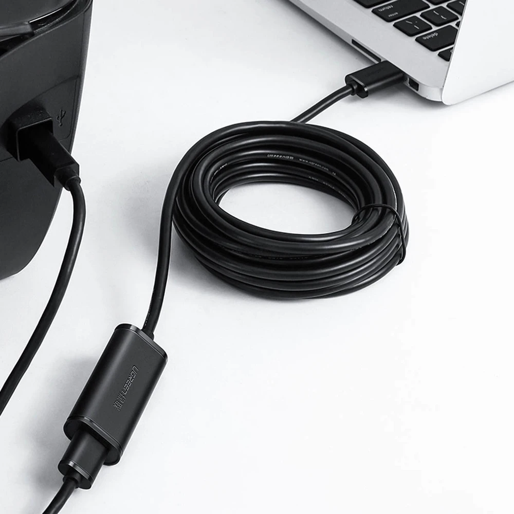 USB 2.0 UGREEN US121 laidas su signalo stiprintuvu 20m