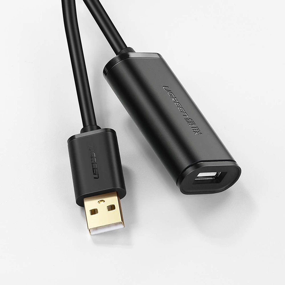 USB 2.0 UGREEN US121 laidas su signalo stiprintuvu 20m