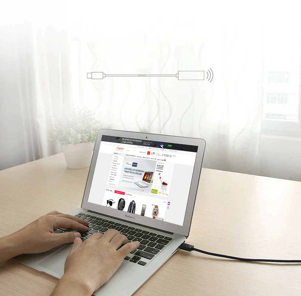 USB 2.0 UGREEN US121 laidas su signalo stiprintuvu 20m
