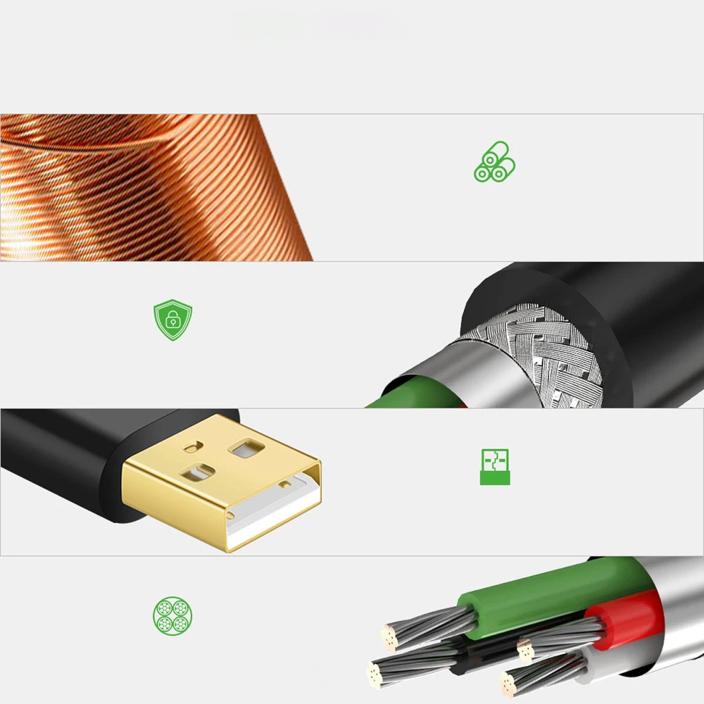 USB 2.0 UGREEN US121 laidas su signalo stiprintuvu 20m