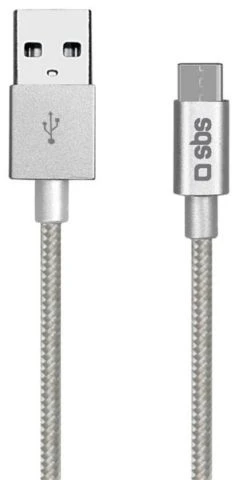 Type-C Įkrovimo 1.5m Laidas SBS Sidabrinis